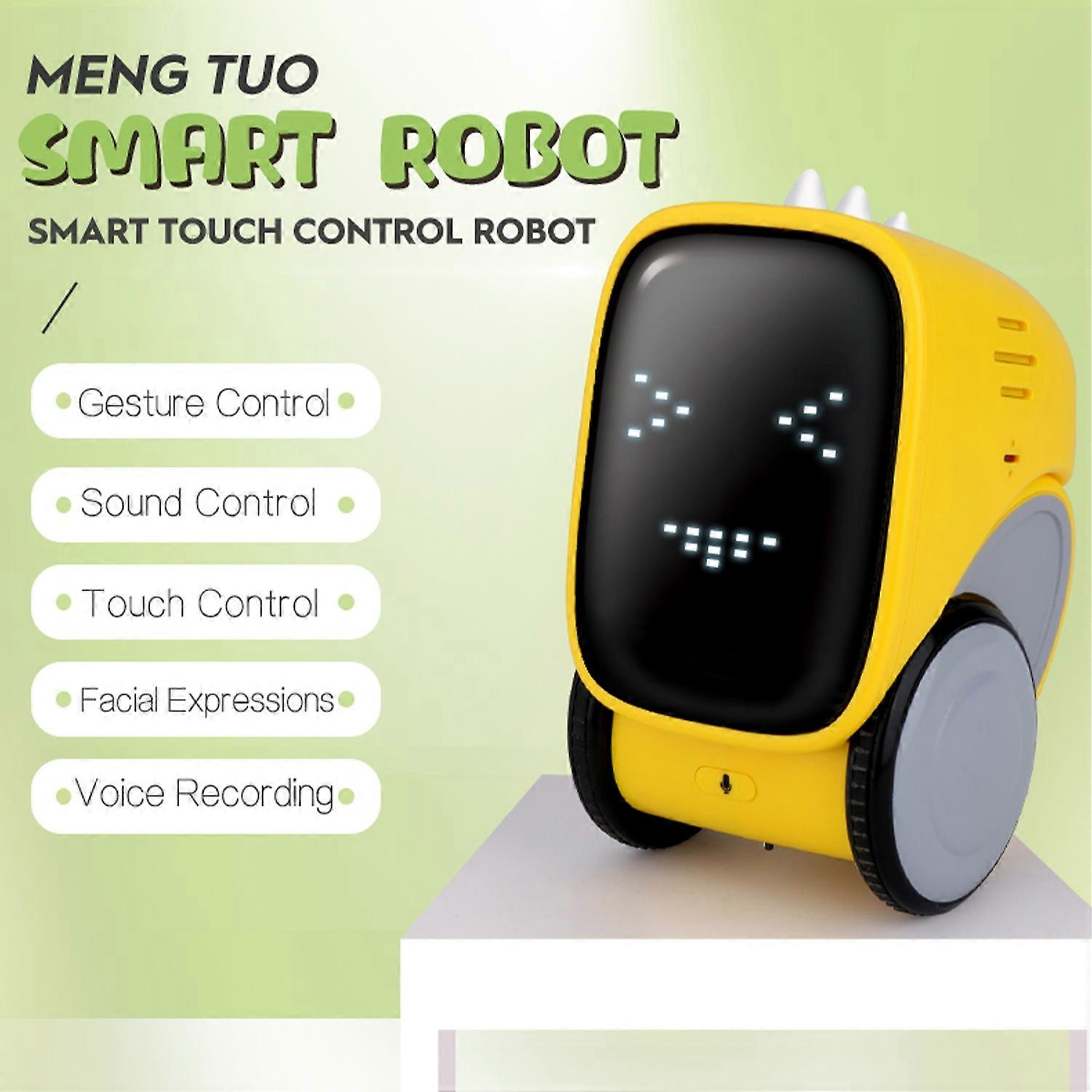 Intelligent Smart Talking Robot with Facial Expression Voice Recording Touch Sensor Gesture Control 