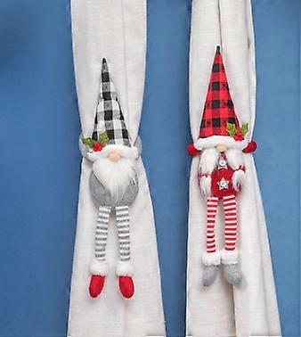 Christmas Curtain Tieback with Fine Craftsmanship, Soft Core Gnome Design for Easy To Attach Decorations