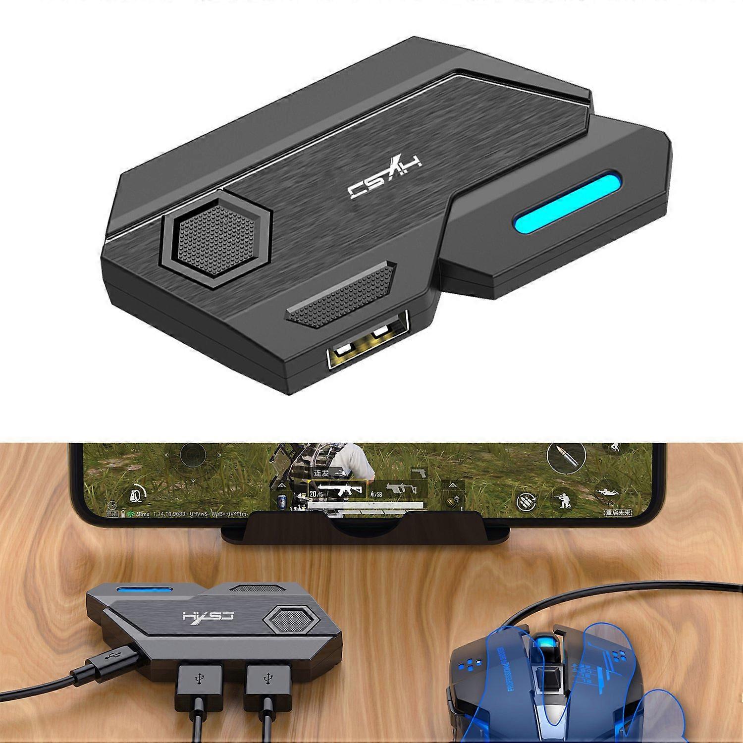 HXSJ Portable Mobile Phone Game Wired Keyboard Mouse Converter Bluetooth Adapter