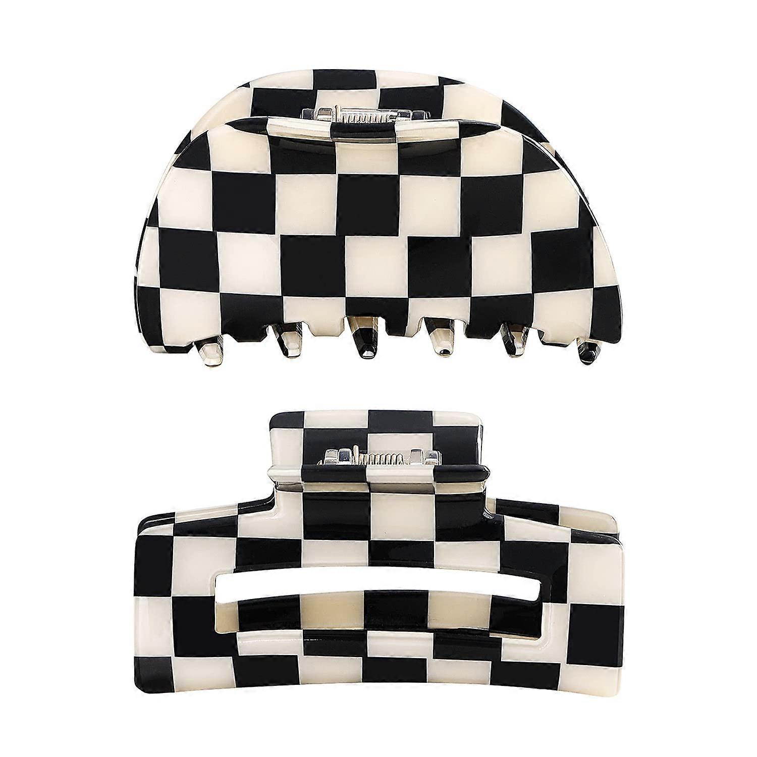 Pinces à cheveux papillon, pinces à griffes élégantes à motifs d’écaille de tortue avec surface lisse et poignée antidérapante pour les femmes et les filles, paquet de 2