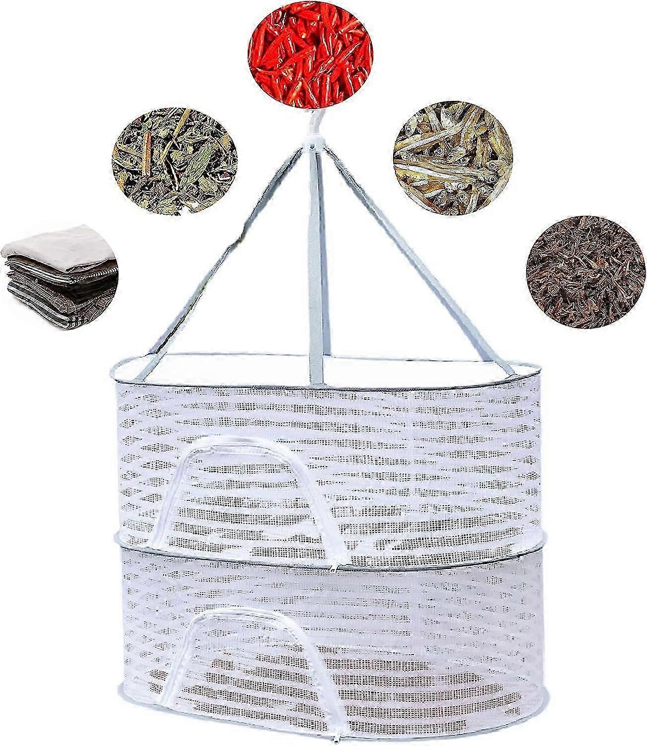 unique Drying Net Herbs, Mesh Drying Net for Herbs, Hanging Dry Net, Foldable Herb Dryer with Zips, for Drying Seeds, Fish, Vegetables, Fruit