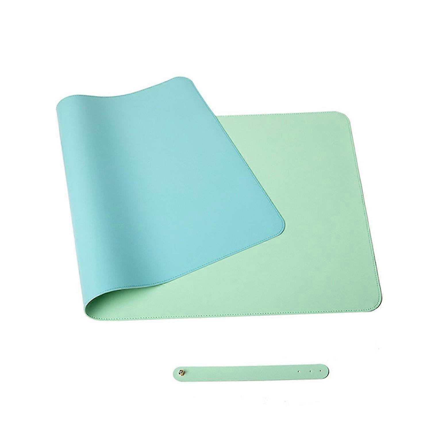Stain Resistant Mouse Pad Strap Design Faux Leather Decorative Smooth Surface Mouse Cushion for Home