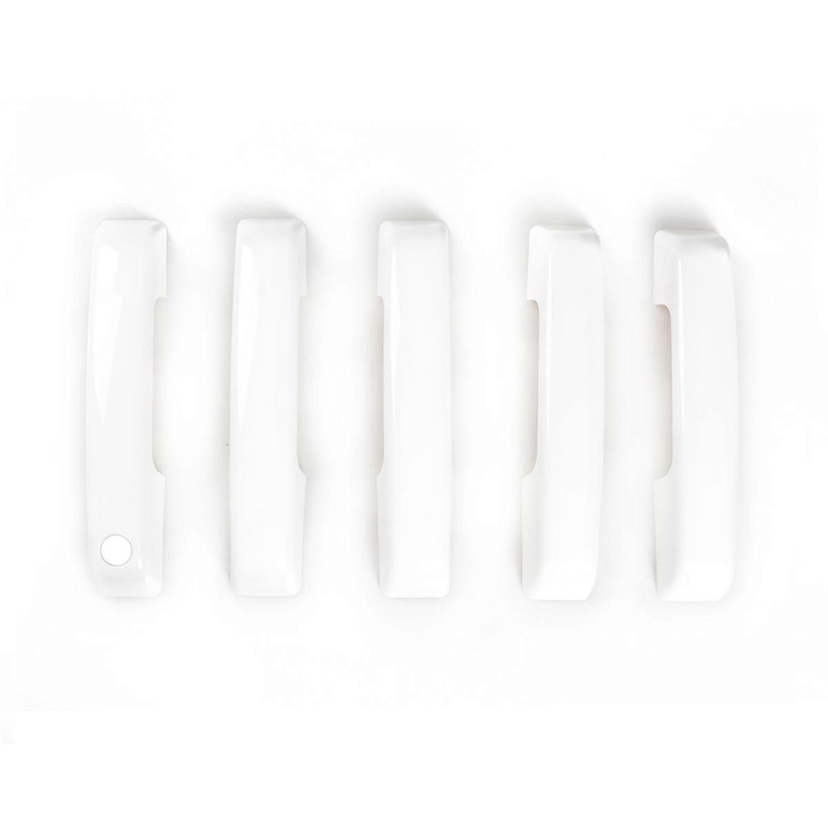 Car Door Handle Protector Handle Cover Trim for 21-2024 Accessories White Without Smart Switch Hole