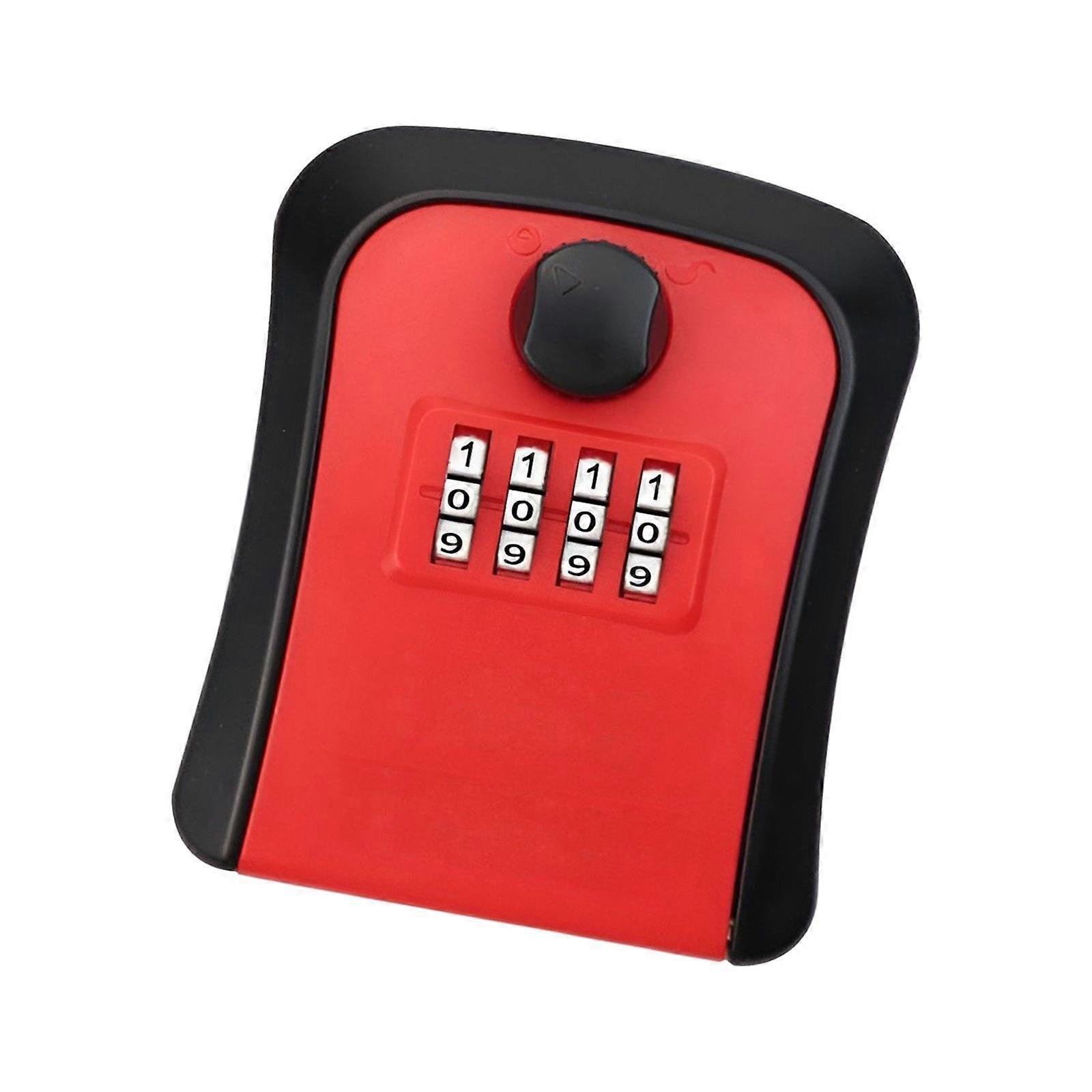 Portable Key Lock Box, 4 Digit Wall Mounted Lock Box, Password Key Case for