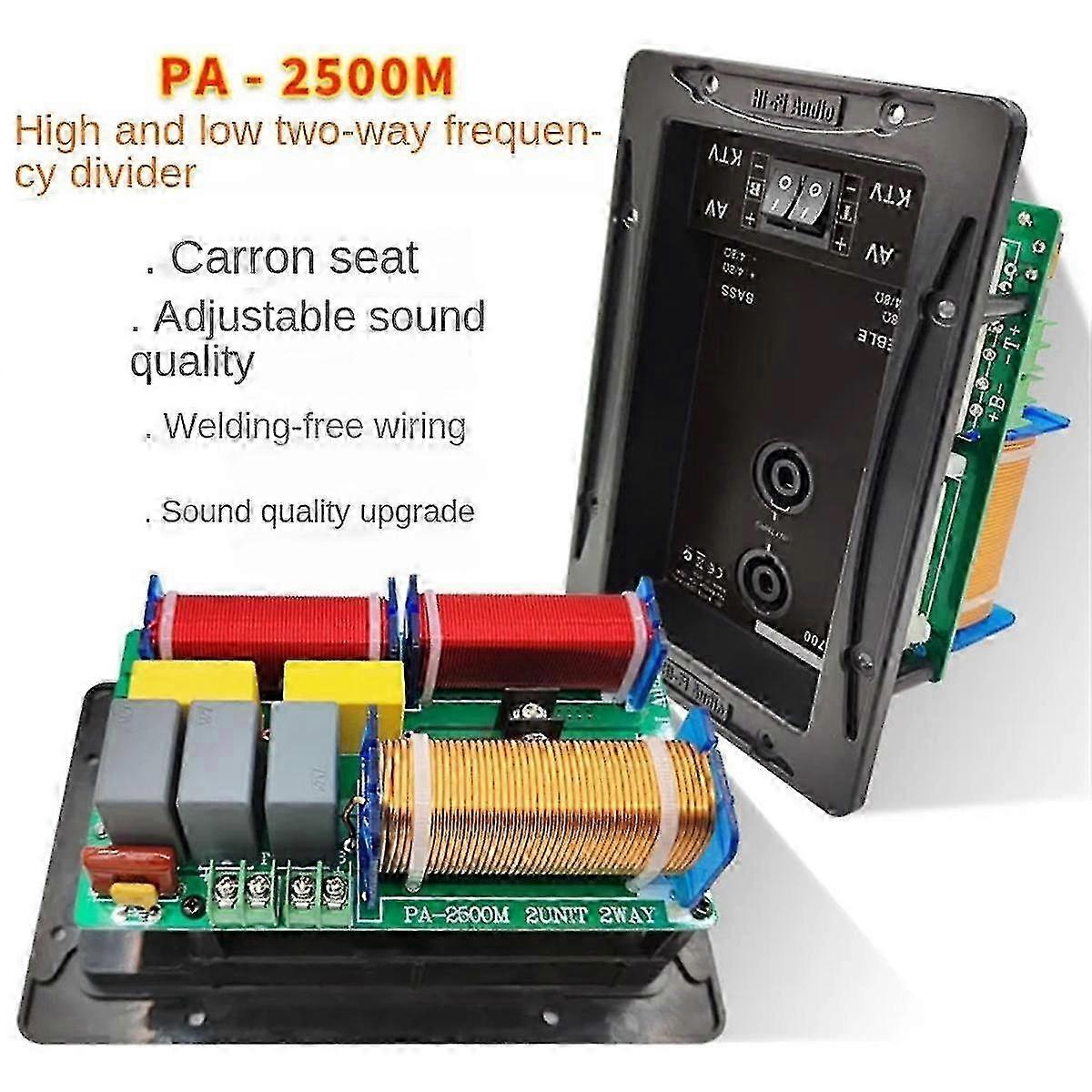 800W 2-Way Speaker Crossover Filter with Bass-Treble Divider for Home Theater & HI-FI DIY