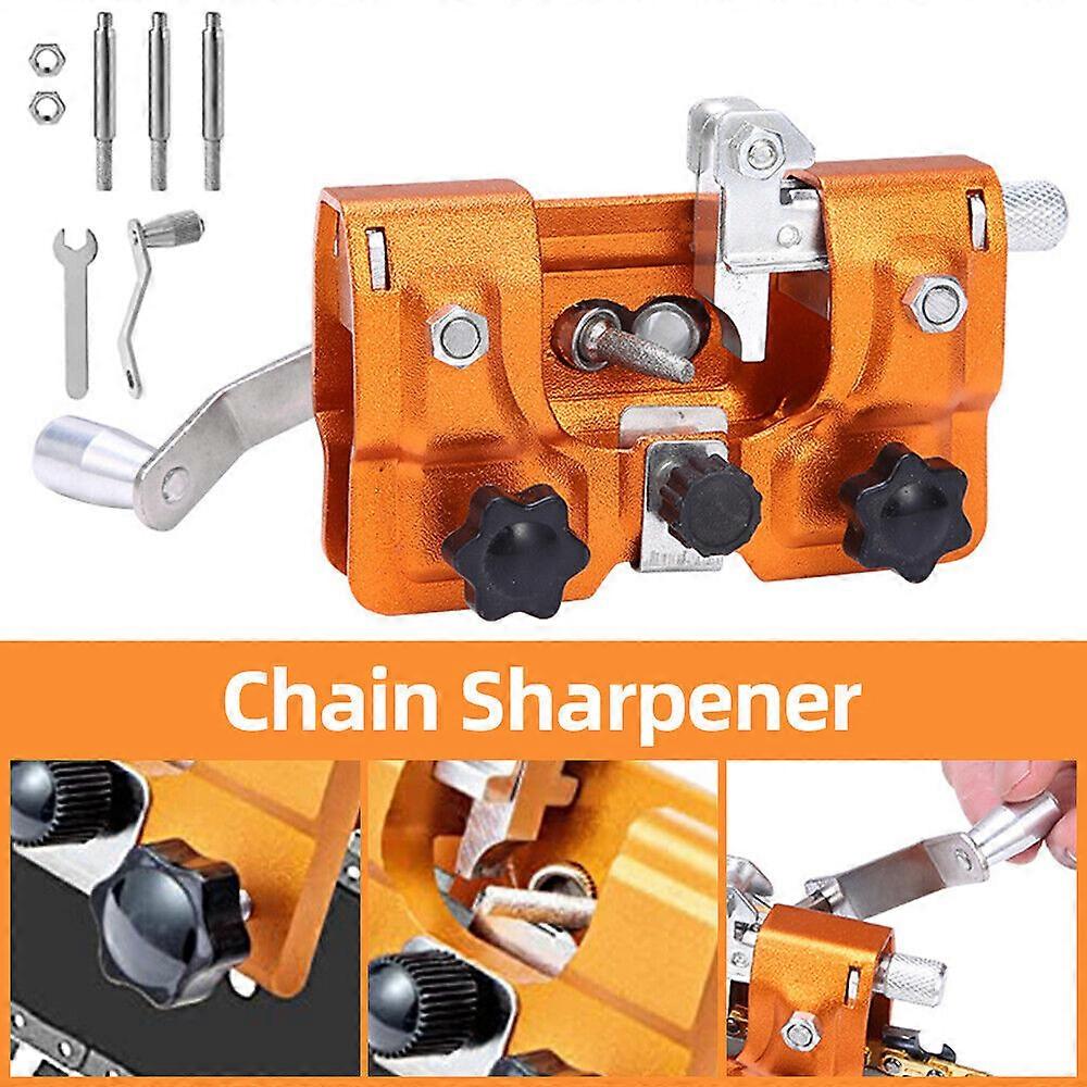 Chainsaw Sharpener, Portable, Premium Material, Hand Crank, Accurate Tooth Placement
