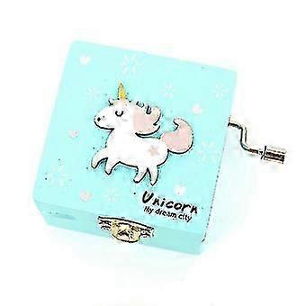 Music Box Cranked Al Carving Music Box