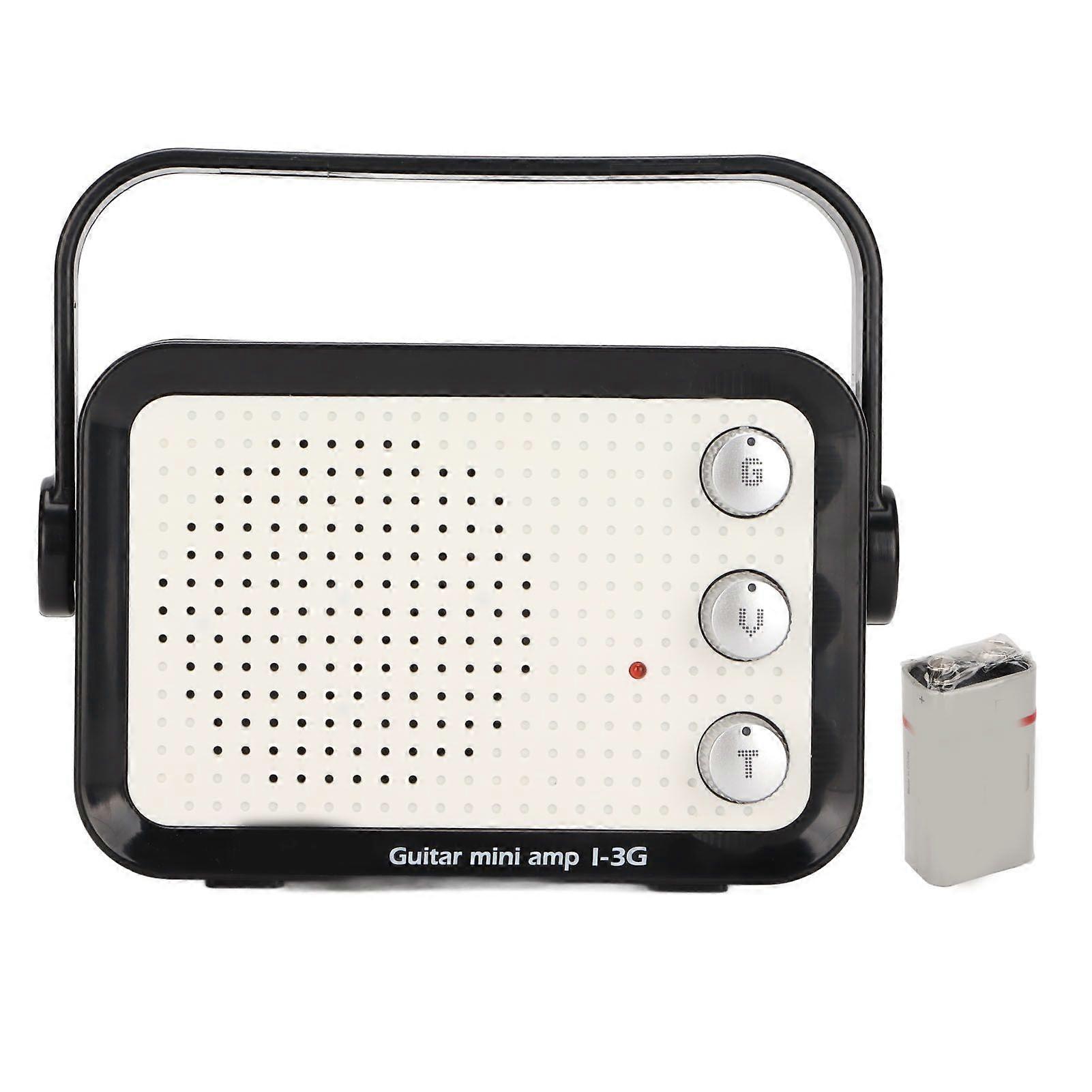 Portable Mini Guitar Amplifier 3 Watt Electric Guitar Amplifier Guitar Speaker with Built-in Distortion and Clear Channel