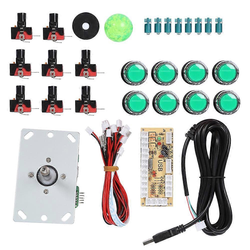 32mm Electroplated Button 5P Rocker Single Kit Yellow USB Core Board Arcade Kit