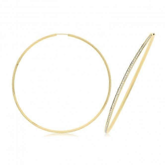 Anneaux minces en zircone en or jaune 9 carats