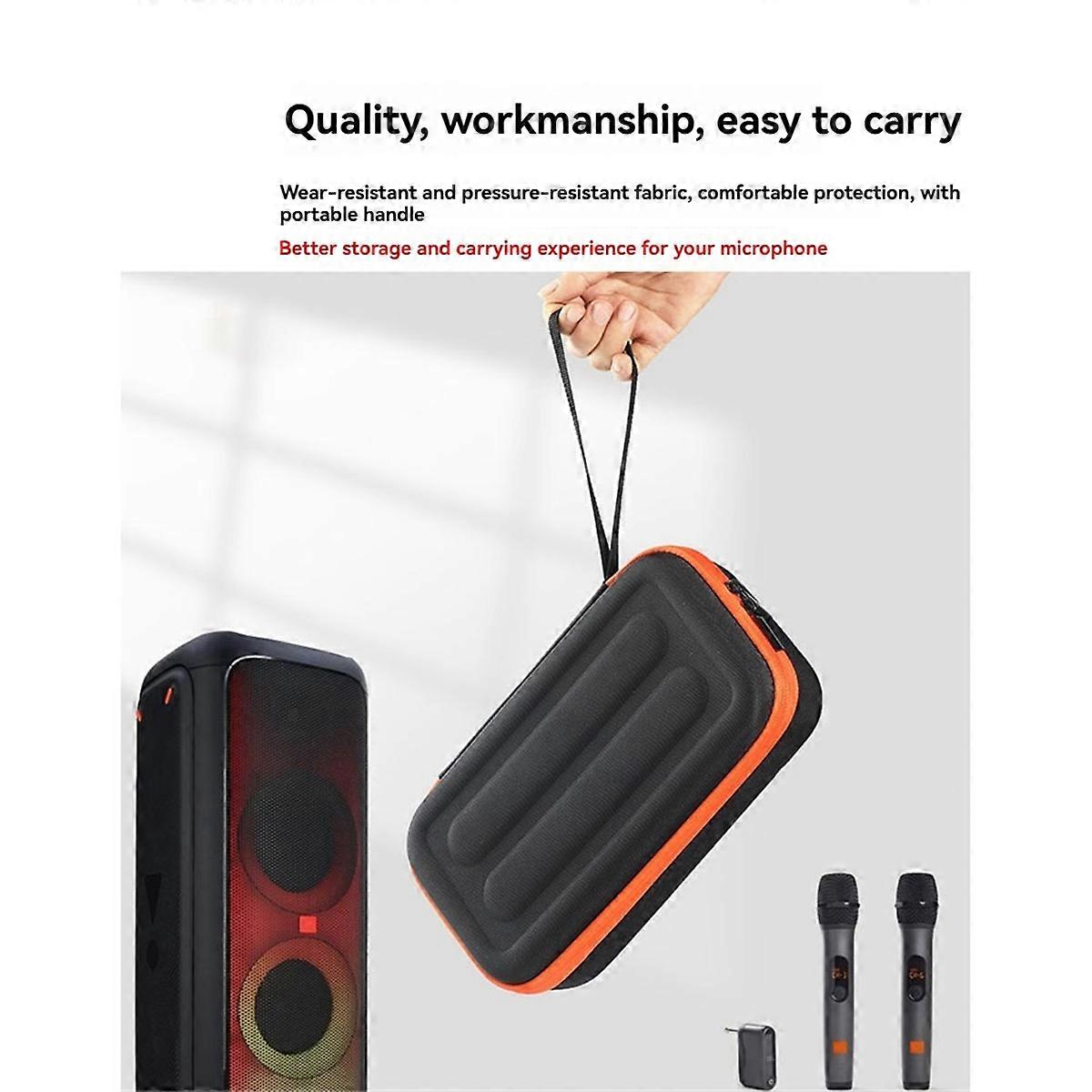 Portable Mic Storage Case for PartyBox - Hard Travel Organizer,A