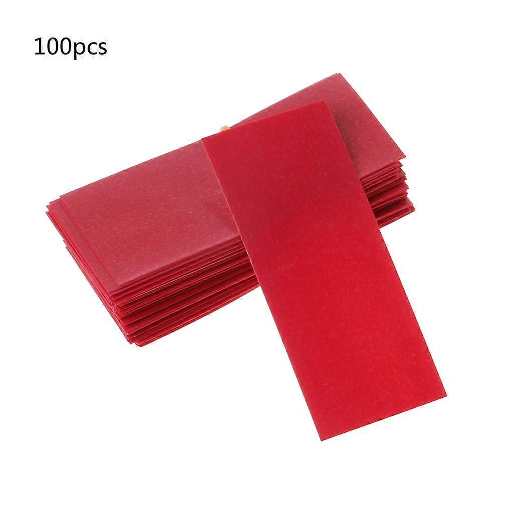 100 Pcs Battery Shrink Film Flat Width PVC Heat Shrink Tube Sleeve Assorted Kit Battery Wrap for 18650 Lithium Battery red