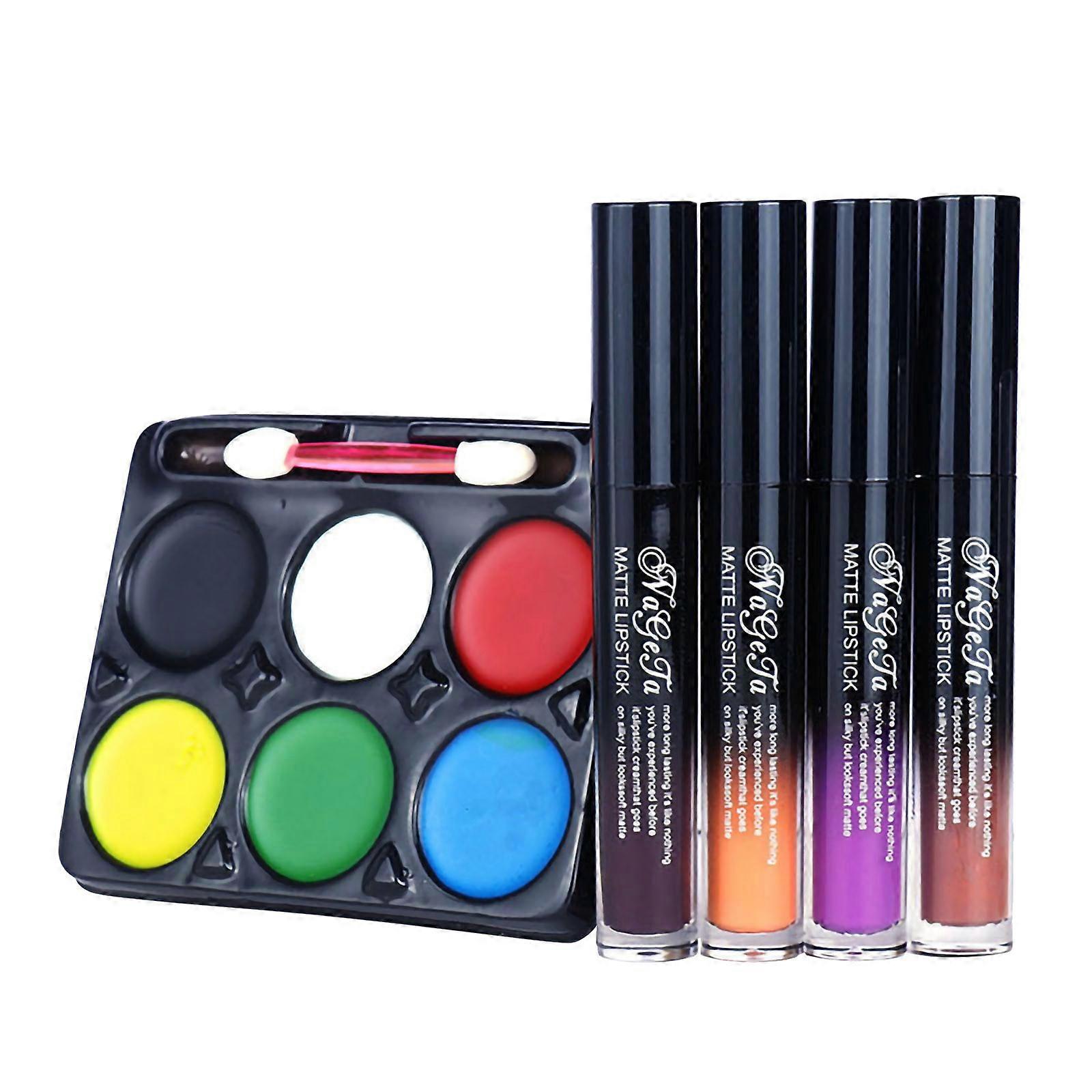 NAGETA Halloween Make-up Set Halloween Lipgloss + Gesichtsfarbe Set PUW6514