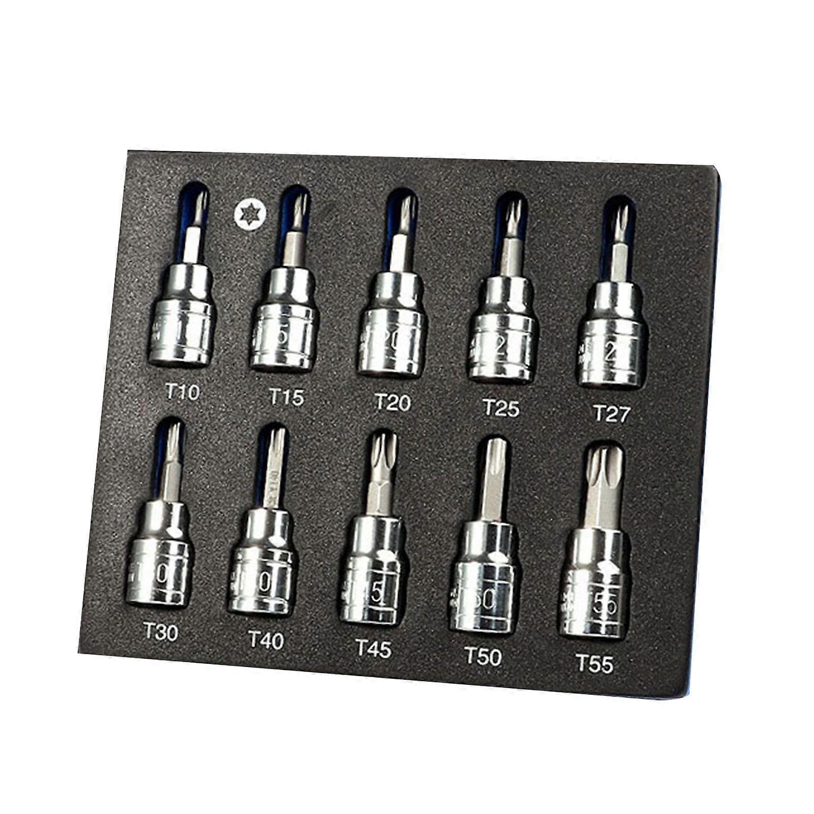 High Haredness Torx Bit Socket Set Chrome Vanadium Steel 3/8-In Drive Hand Tool
