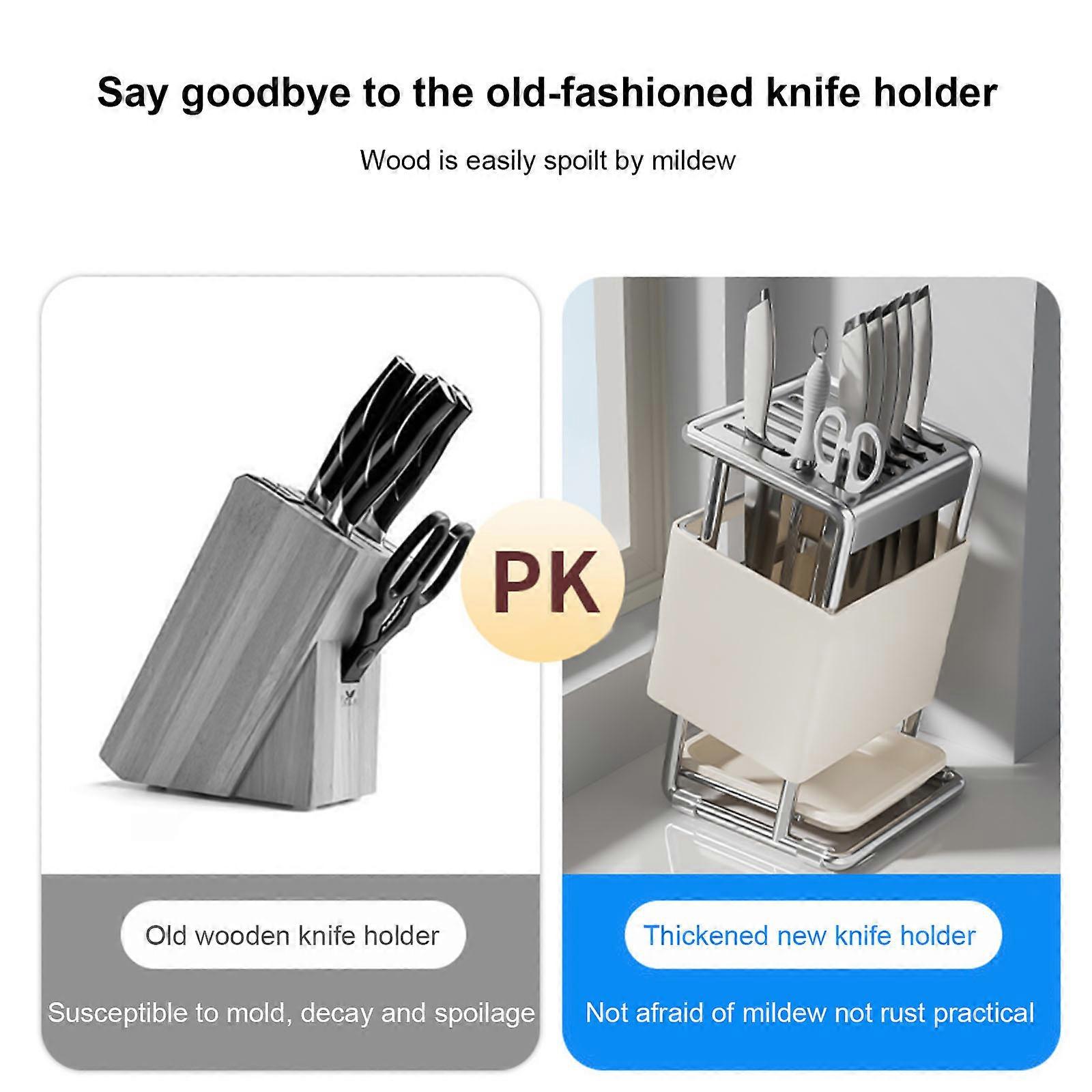 Multifunctional Kitchen Organizes Slanted Cutlery Slot Storage Shelf ...