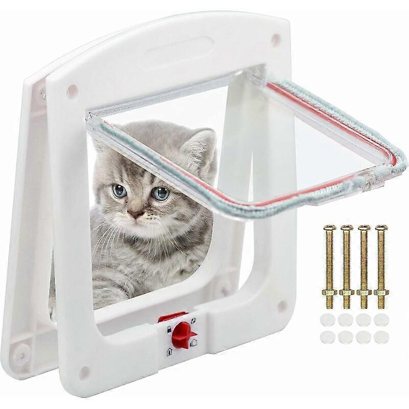 Pet Door Gateway, Locking System, Secure Entry, Exit, Weather-resistant ABS