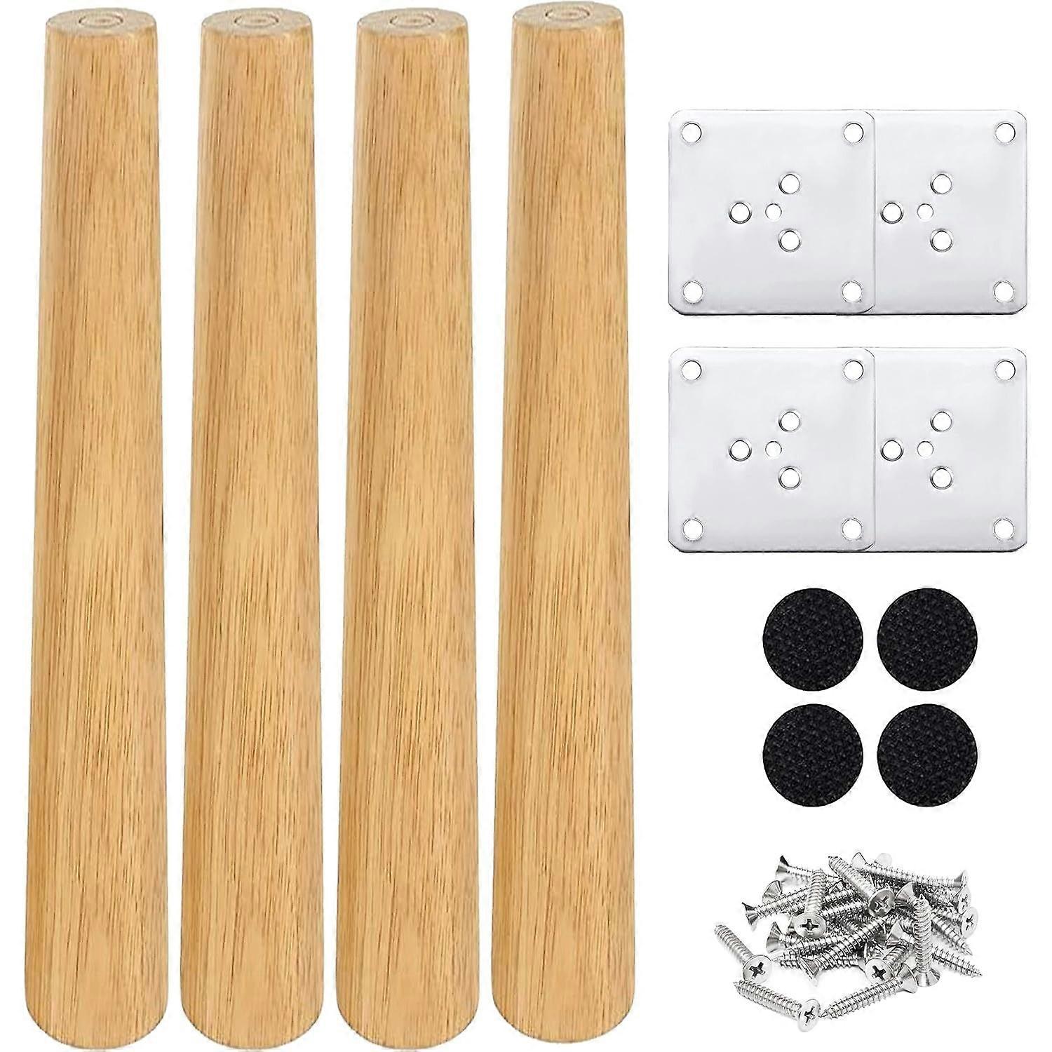 Massive egetræsmøbelben, holdbare træben