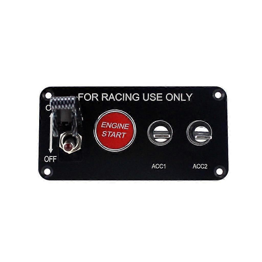 Car Marine Boat RV 4 Gang Engine Start Push Button Toggle Switches Panel 12V