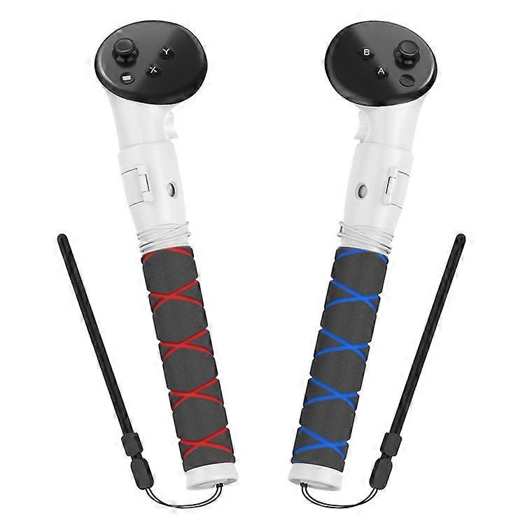 AMVR Q3JP2 Compatible For Meta Quest 3 VR Gaming Controller 1 Pair Extension Grip Rod