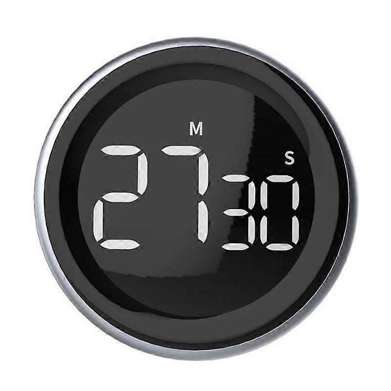 Kitchen Timer - Digital Magnetic Timer LCD Display - Alarm Clock - Time Management Tool - Black
