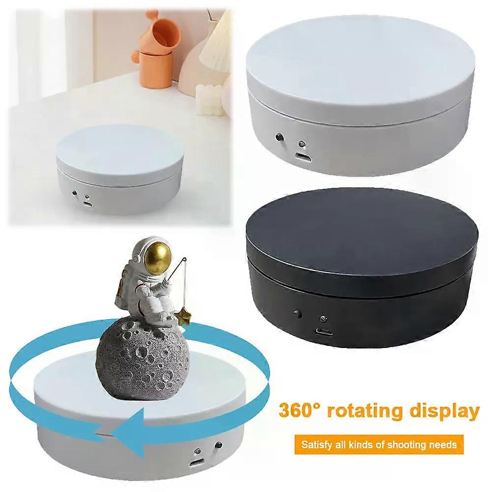360 Degree Rotating Automatic Revolving Platform USB Charging/Battery Operated Jewelry Display Stand for Live Video