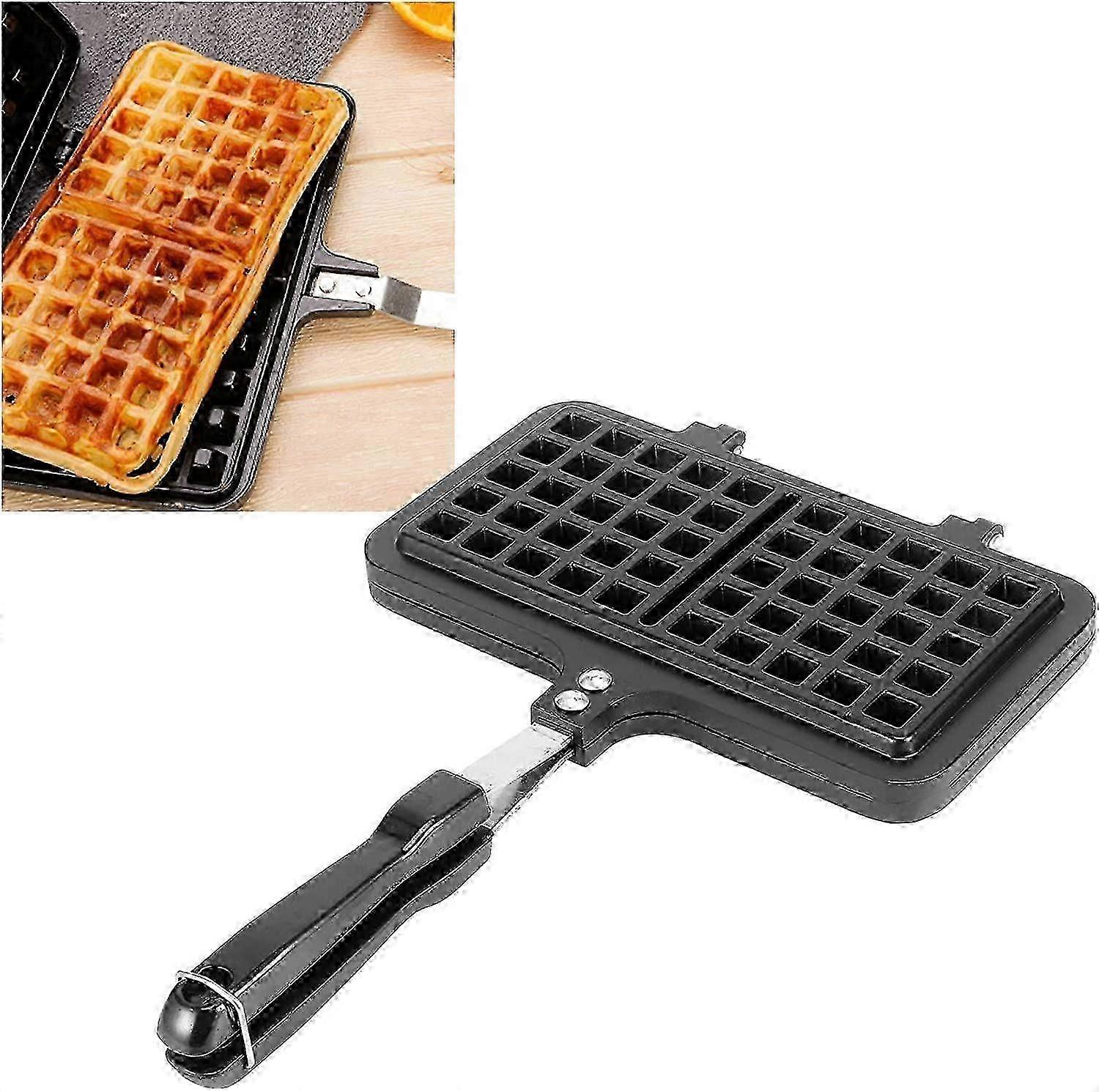 Waffle Pan Baking Mold,Portable Non-stick Waffle Maker Egg Waffle Mold