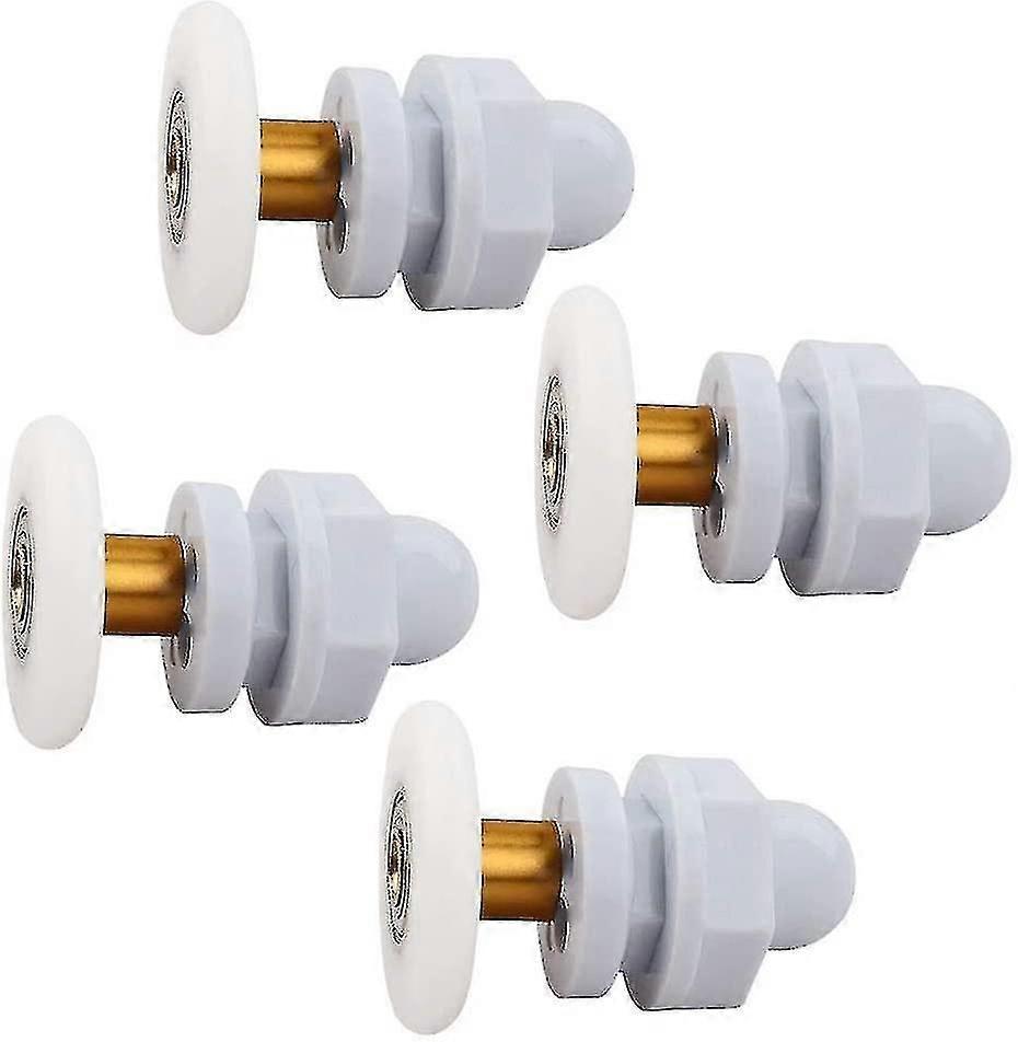 4 قطع دش عجلة الباب 25mm دش الباب بكرات الاستحمام بكرات دش الباب الأسطوانة الأسطوانة دش باب العدائين لدش الباب