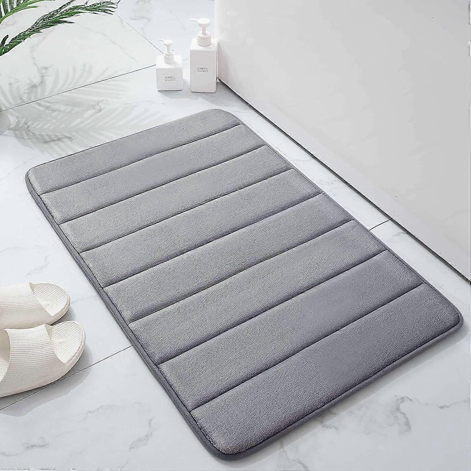 Memory foam bathroom mat, 40 x 60 cm, dark gray