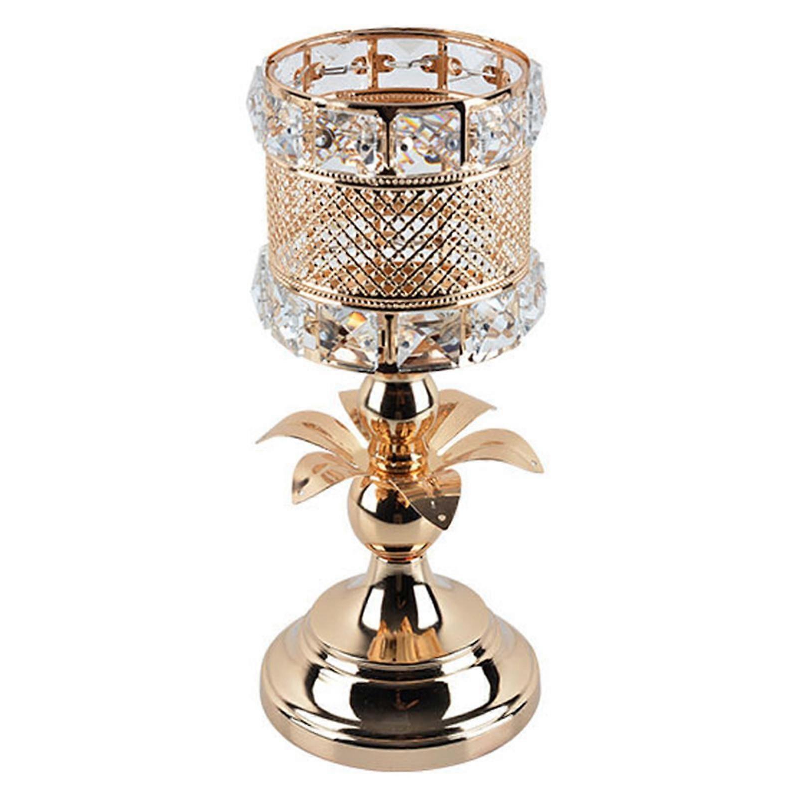 Romantic Crystal Candle Holder, Tea Light Candlestick Stand, for Wedding Home