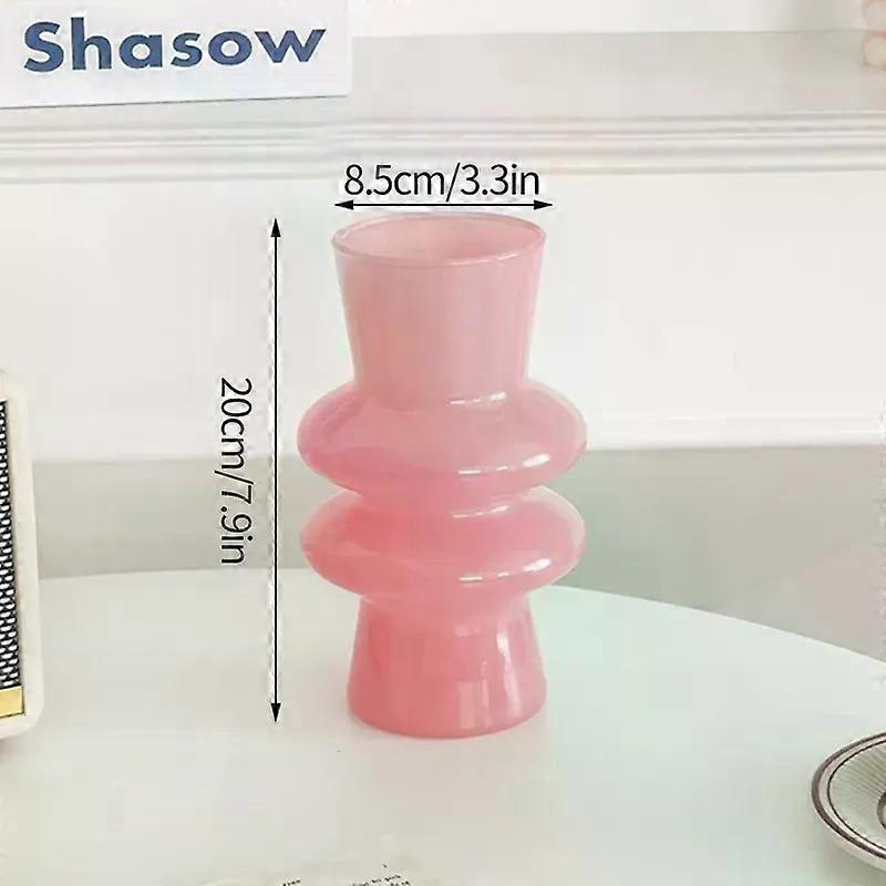 Glass Flower Vase Creative Vase Decorative Hydroponic Flower Container Nordic Style Flower Vases Desktop Flower Bottle Decor