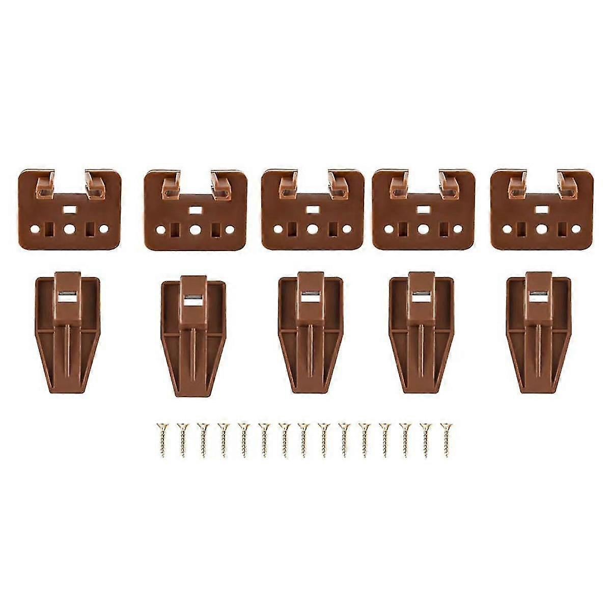 Track Guides Drawer Track Guide and Glides, 5 Sets of Dresser Center Mount Plastic Drawer Slides Fi