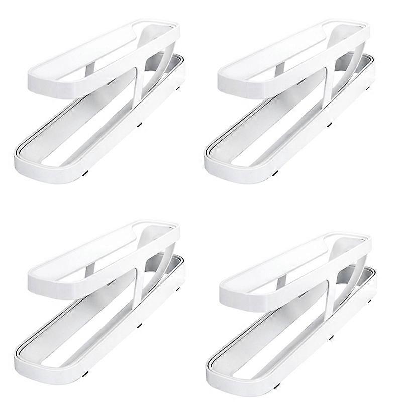 4Pcs Egg Holder for Refrigerator, Rolling Egg Storage Container