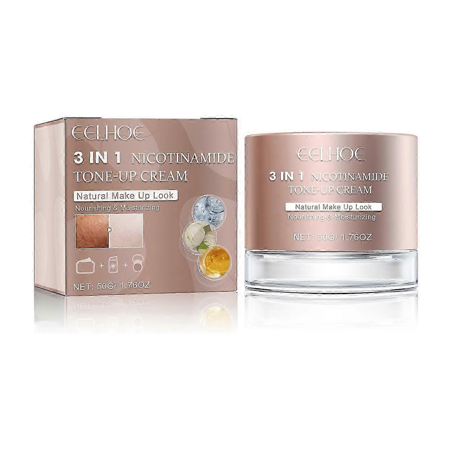 EELHOE 3 in 1 Whitening Brightening Cream Moisturizing Fresh Non-Sticky Concealer Moisturizing Even