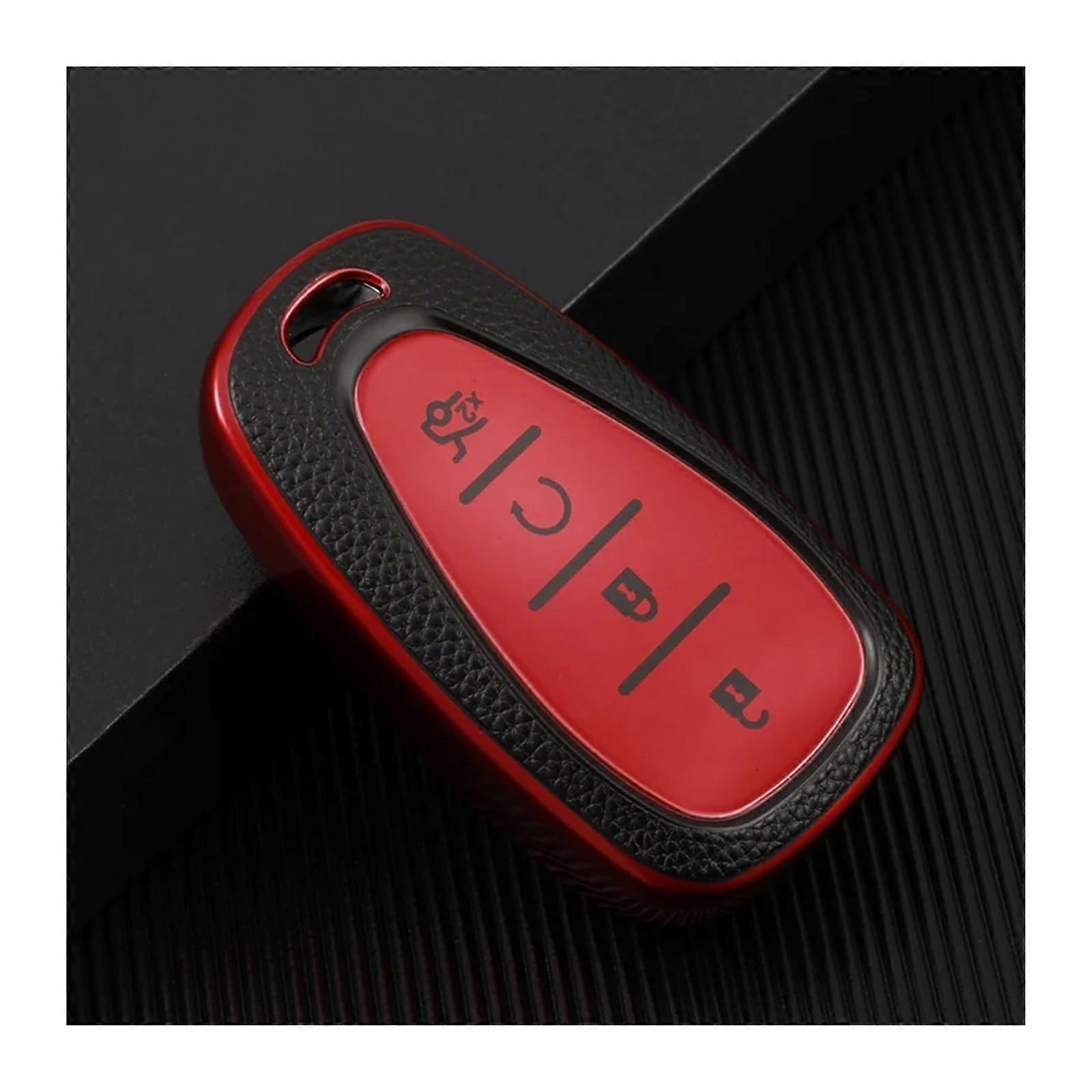 4-5 Button TPU Car Key Case Cover for Chevrolet Camaro Cruze Malibu Sonic Volt Tracker Spark Trax Equinox Traverse Red