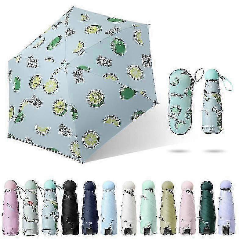 Ombrellone piegato ultraleggero a sei ossa con scatola Protezione solare Protezione UV Parasole Sole Sole