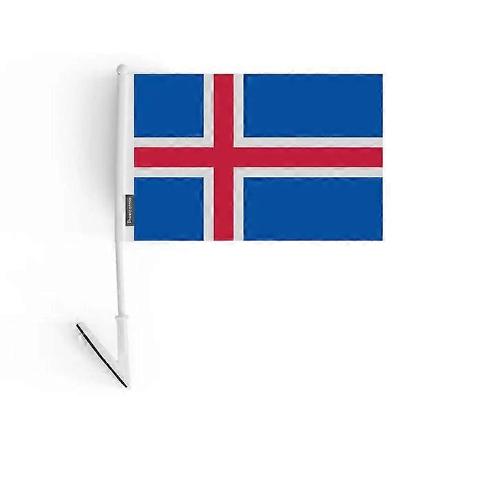 Adhesive flag – Iceland – 14 x 21 cm – Soft Polyester – Easy to Stick – 1 piece