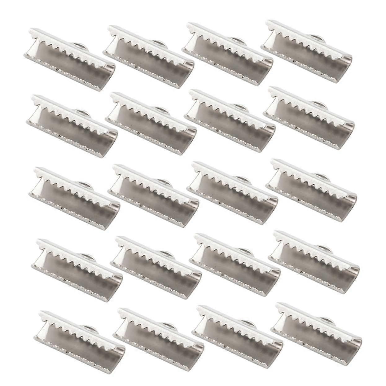 4sets Jewelry Clasps Closures Stainless Steel Circle Crimps Clamp Ribbon for DIY Crafts 100pcs4 Ref: 8398