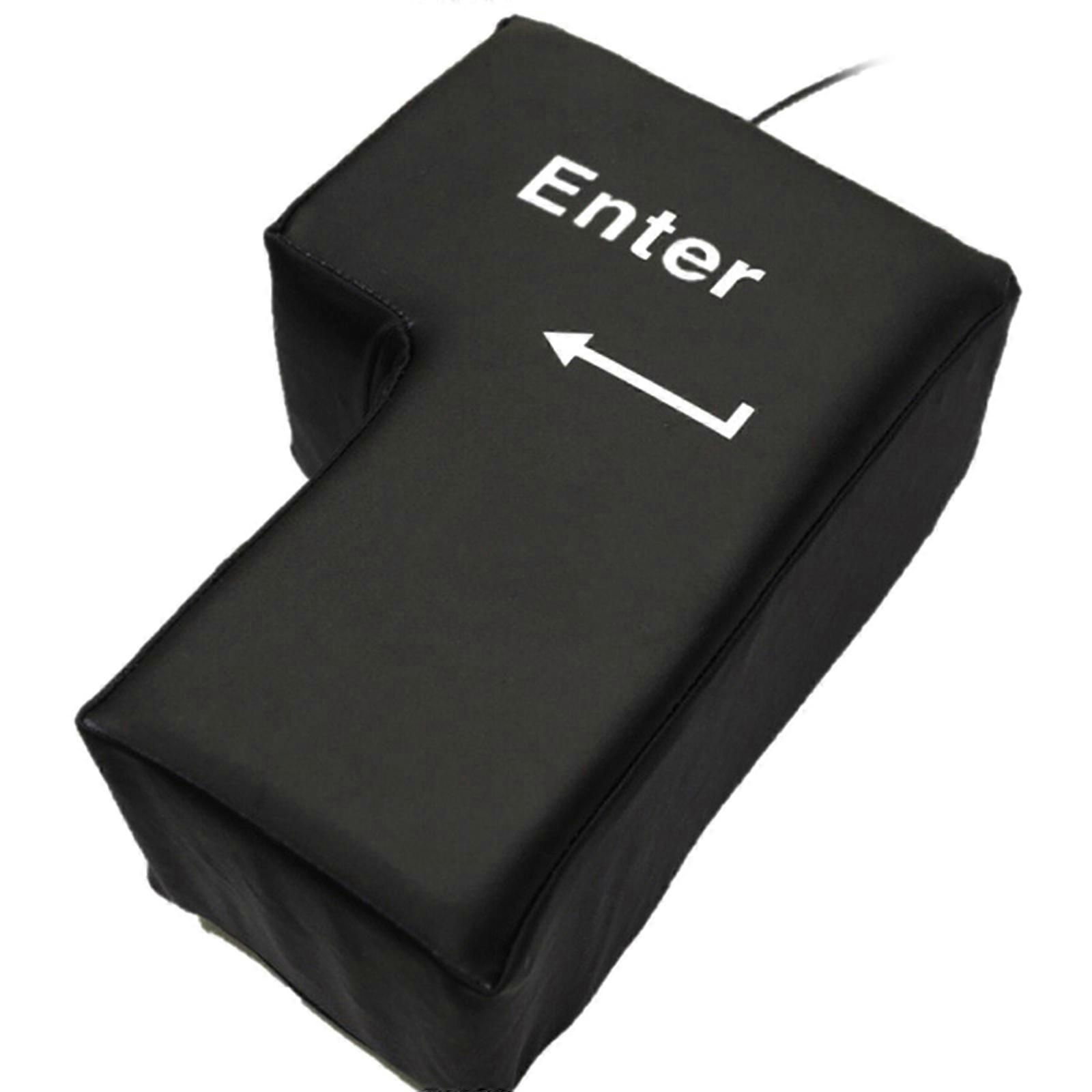Anti-Stress Computer Huge Enter Key Big USB Keyboard Vent Button Pillow Desktop Stress Reliever Cushion