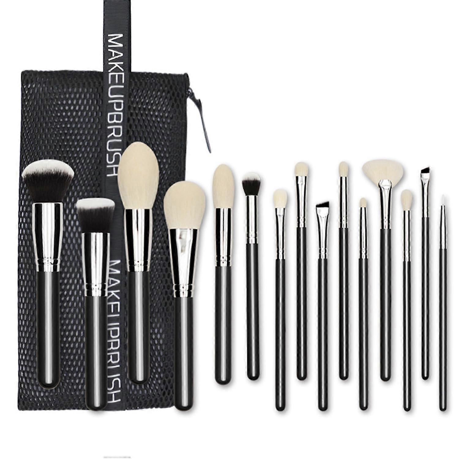 15 Piece Face Base Makeup Brush Set With Case For Concealer, Foundation, Contour