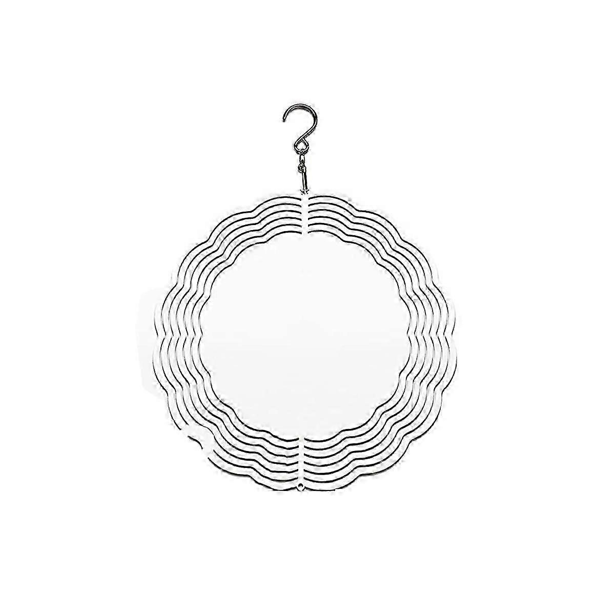 Blanks de Sublimação de 8 Polegadas, Decoração de Spinner Pendurado 3D para Jardim e Pátio Interno e Externo (1 Pacote)