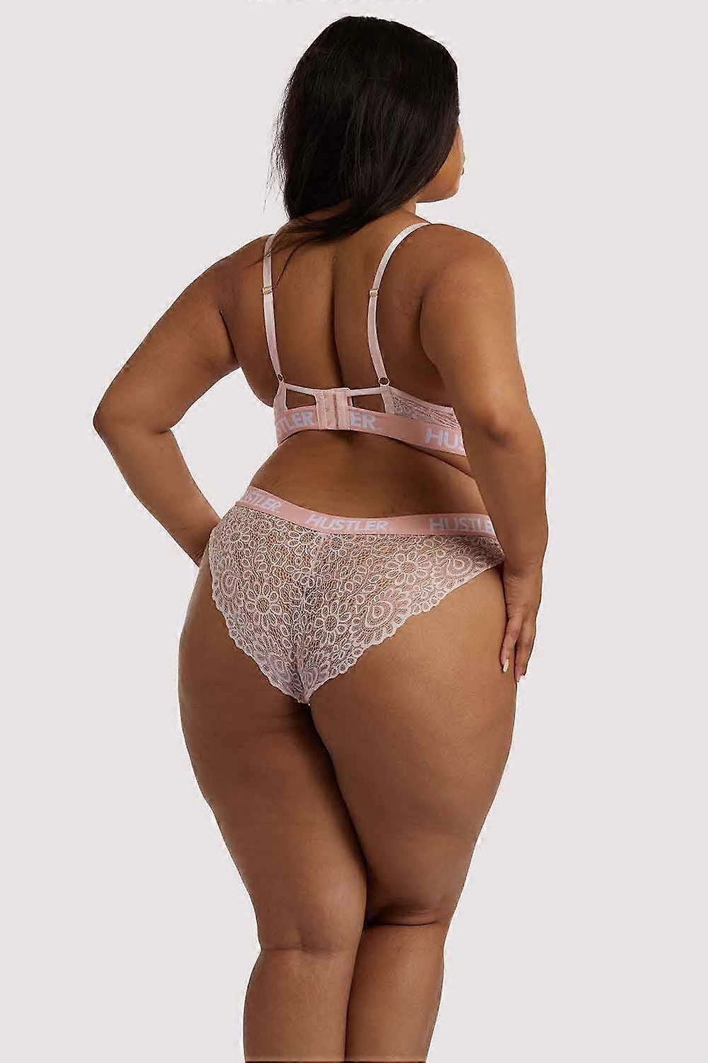 Branded Lace Brief Baby Pink
