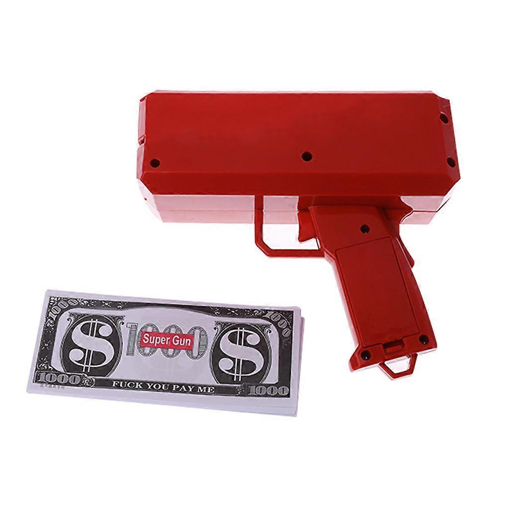 Make It Rain Money for Launch Gun 100pcs Cash Launcher Party Game Tpy Cash 2 Col  Red