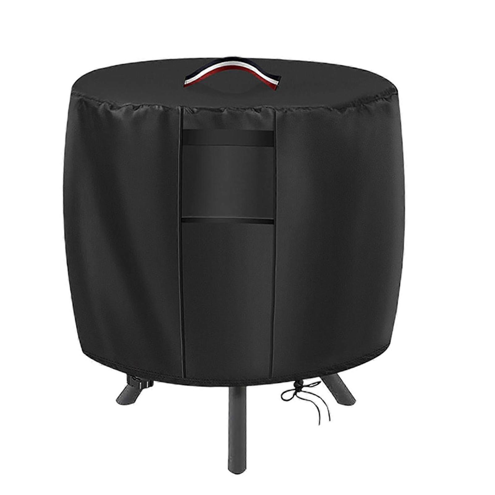 Firepit Table Cover, Waterproof Round Firepit Cover with Handle - Adjustable Fit, 33 x 30 Inch Polyester Protection for Deck