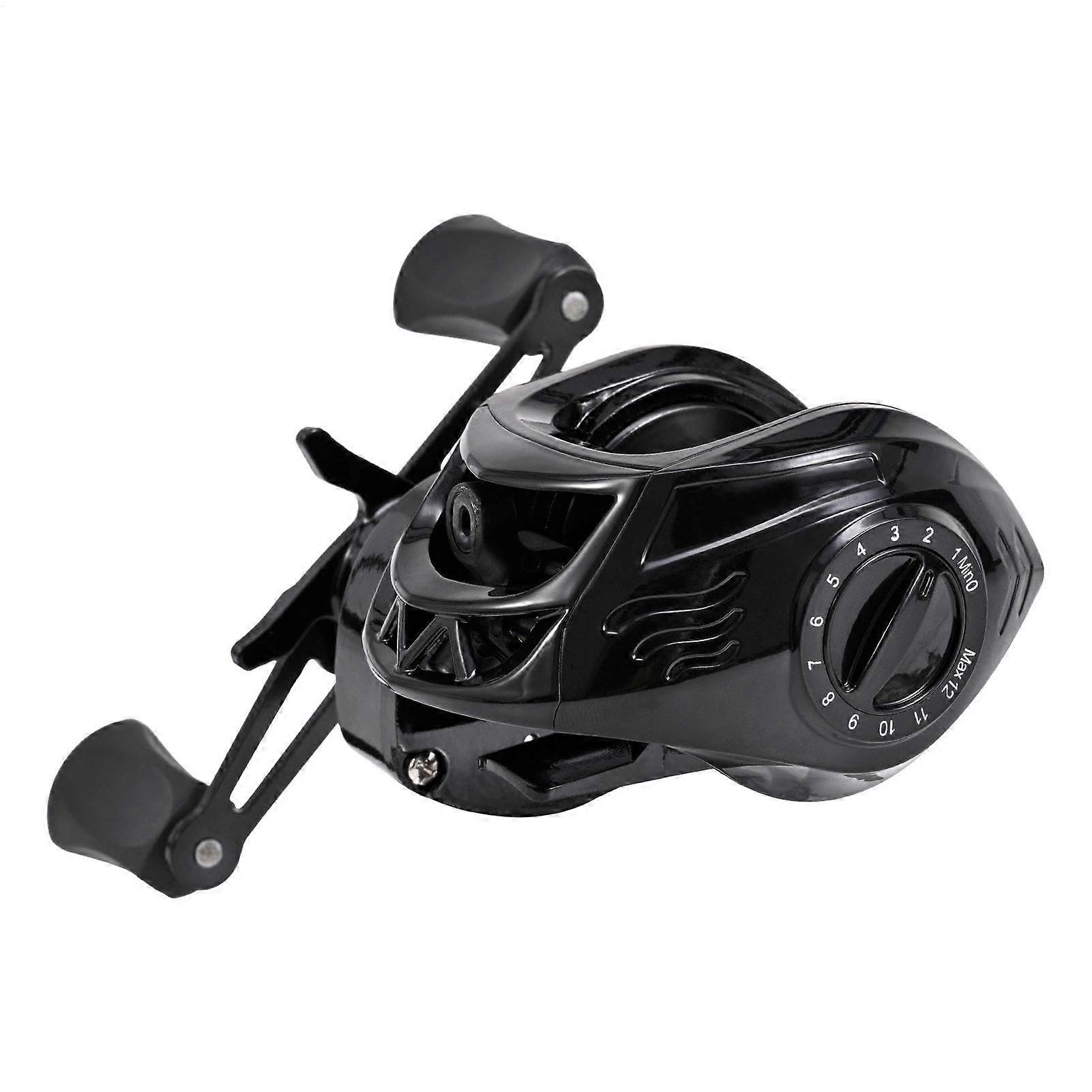 Black Baitcaster Reel – portable metal, lightweight lefthanded baitcasting reel