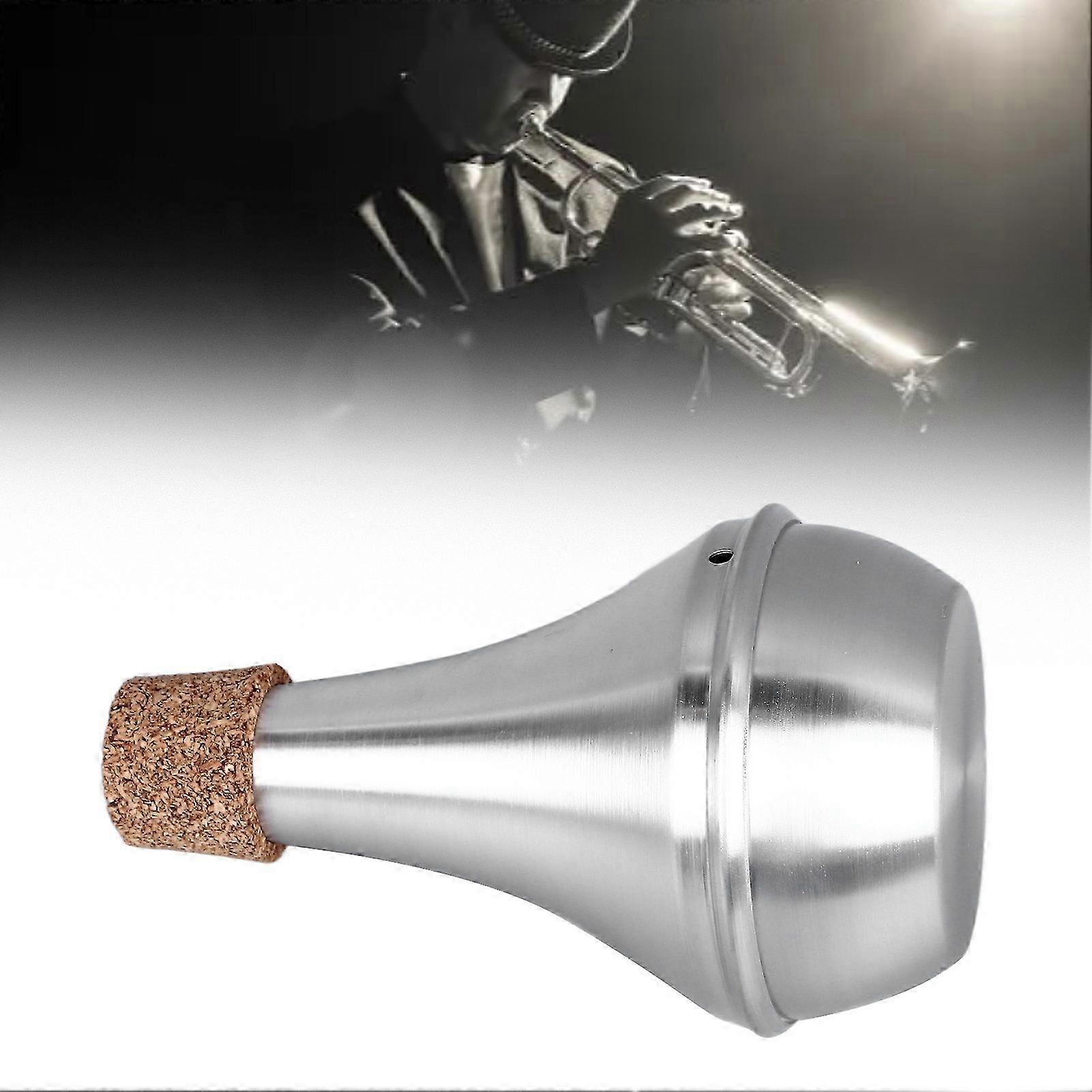 משתיק קול אילם חצוצרה אביזר תרגול סגסוגת אלומיניום עם קצה פקק