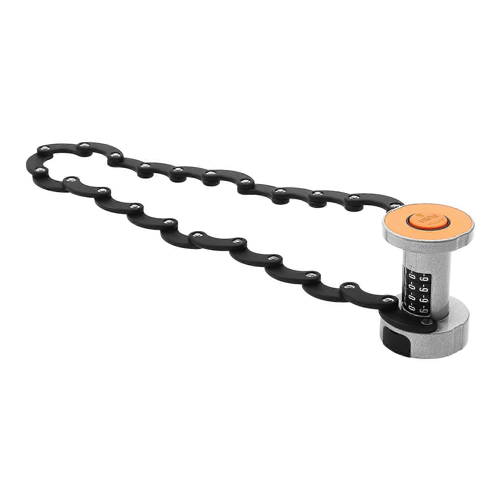 Folding Bicycle Lock Anti-theft Lock 4-digit Code Combination Lock with 2 Keys Anti-shear Anti-saw Anti-pry