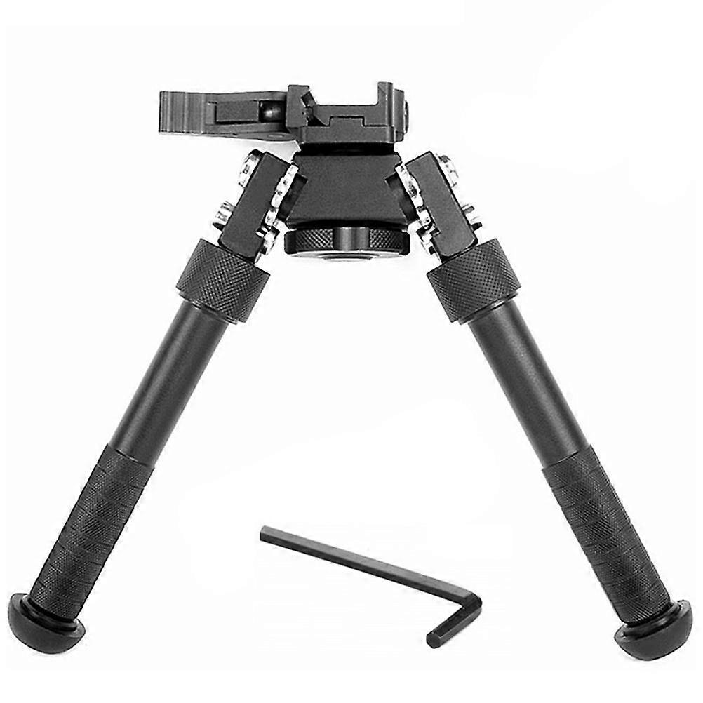 Adjustable Tactical 360-Degree Rotating Bipod Shooting Stand Retractable 6-9 Inches Metal Design with Wrench Black Standard Siz