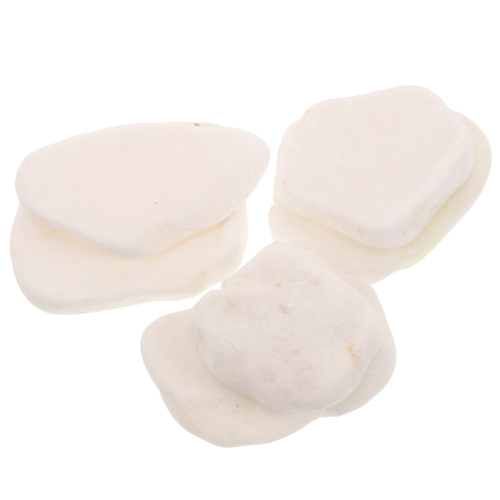6pcs Smooth Flat Pebbles for DIY Crafts, Painting, and Decorative Art Projects – Natural Stones for and Unique Handmade Designs