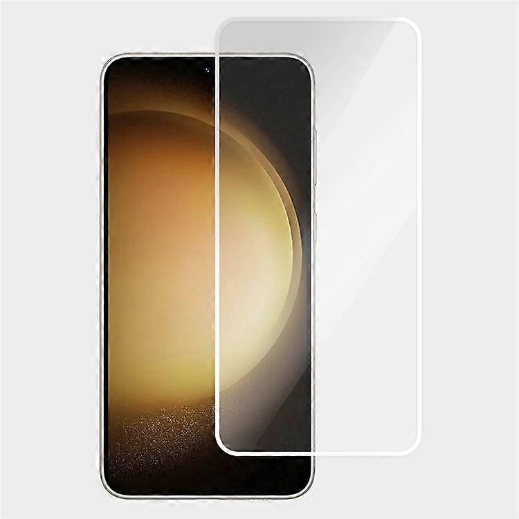 Samsung Galaxy S23 +スクリーンプロテクターフルグルー電気メッキホワイトエッジ高アルミニウムシリコーンガラスフィルムに対応