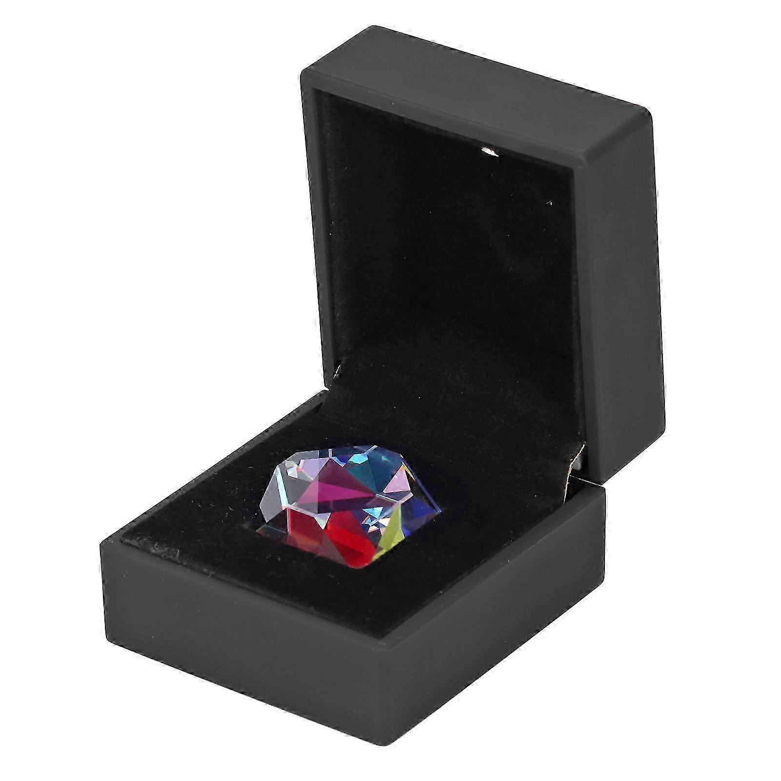 RGB Dispersion Color Crystal Faceted Optical Prism for Physics Photography and Desktop Decor